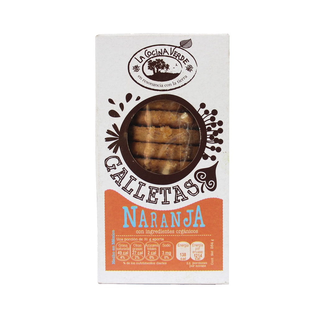 [723707896713] Galletas con naranja  264 g (La Cocina Verde)