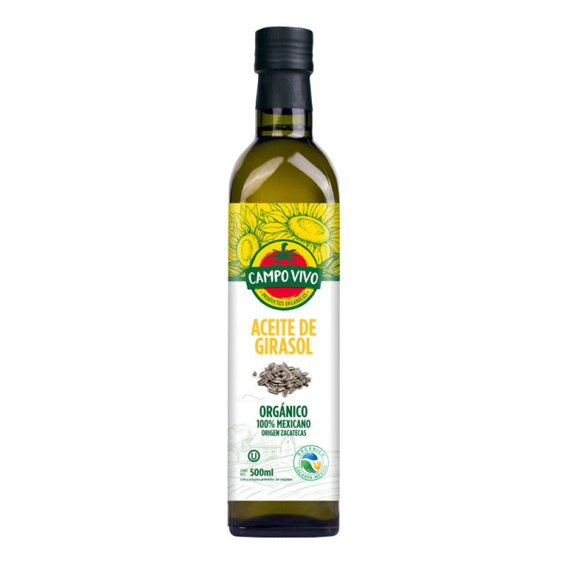 Aceite de girasol orgánico 500 ml (Campo Vivo)