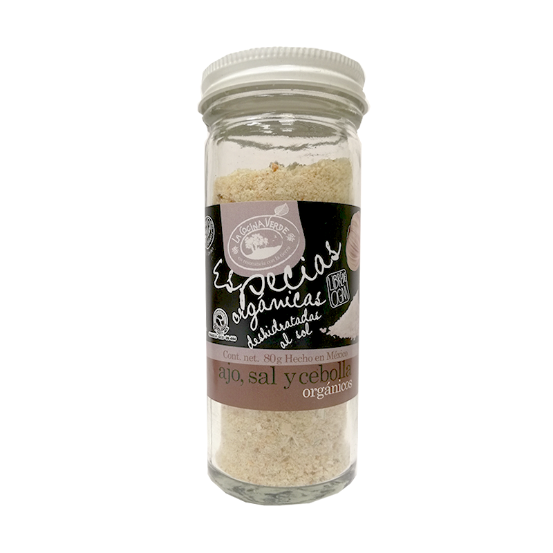 Especia ajo cebolla y sal 80g (La Cocina Verde)