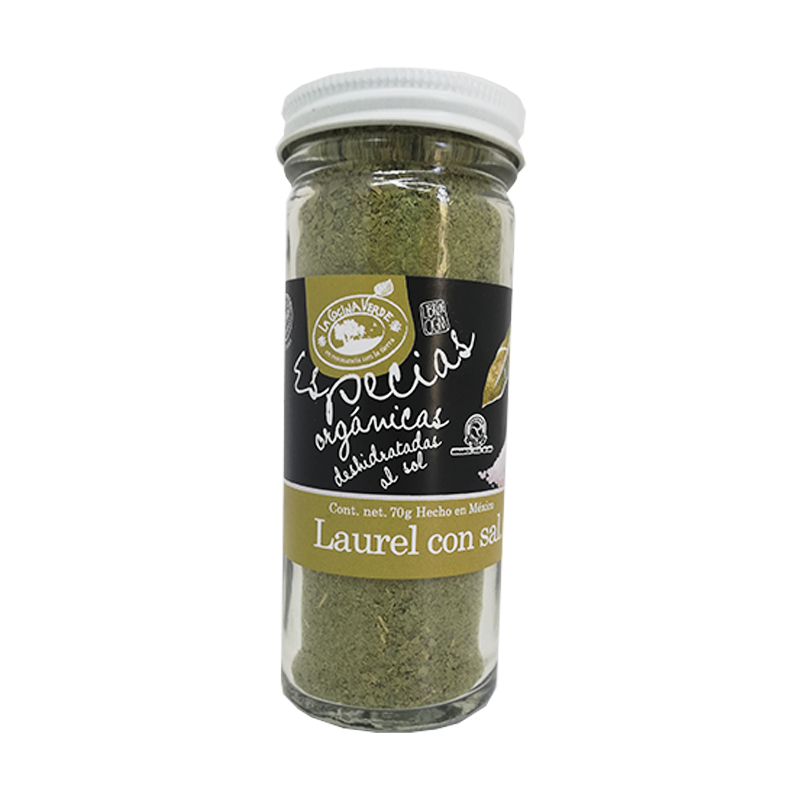 [0723707896393] Especia laurel con sal 70 g (La Cocina Verde)