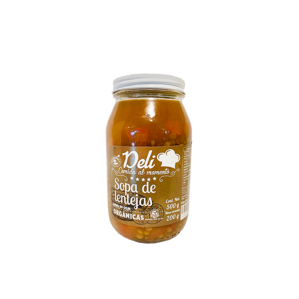 Sopa de lentejas org.  500 ml (Deli)