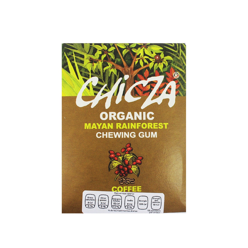 Goma de mascar sabor cafe 30gr 12 pzas (Chicza)