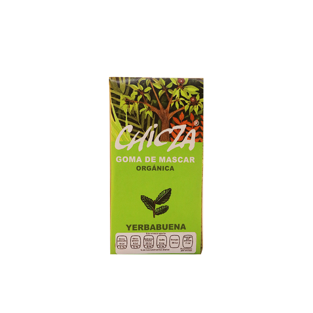 Goma de mascar sabor hierbabuena 15gr paq 8 pzas (Chicza)