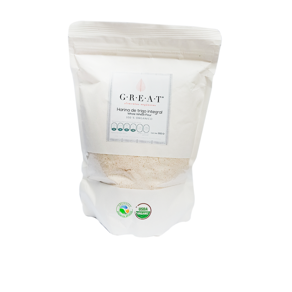 Harina de trigo integral 900 g (Great)