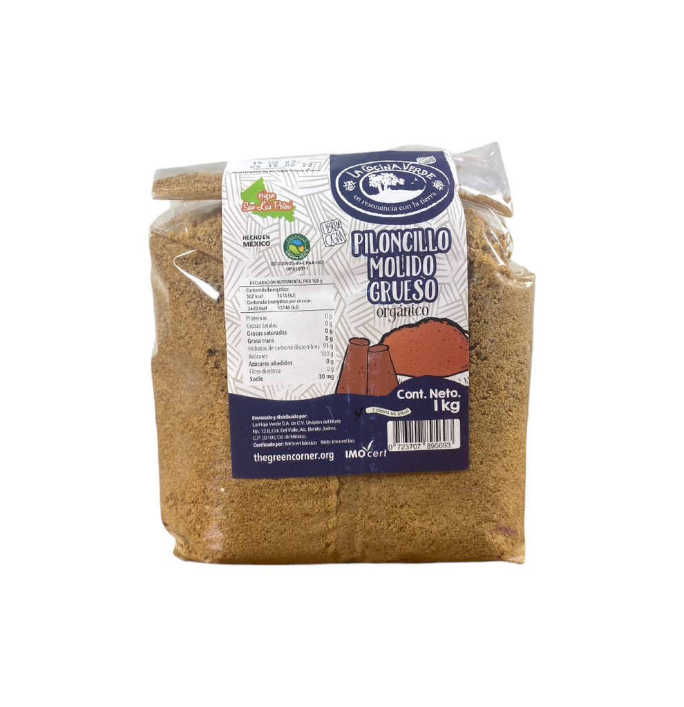 Piloncillo Molido Orgánico 1 kg La Cocina Verde