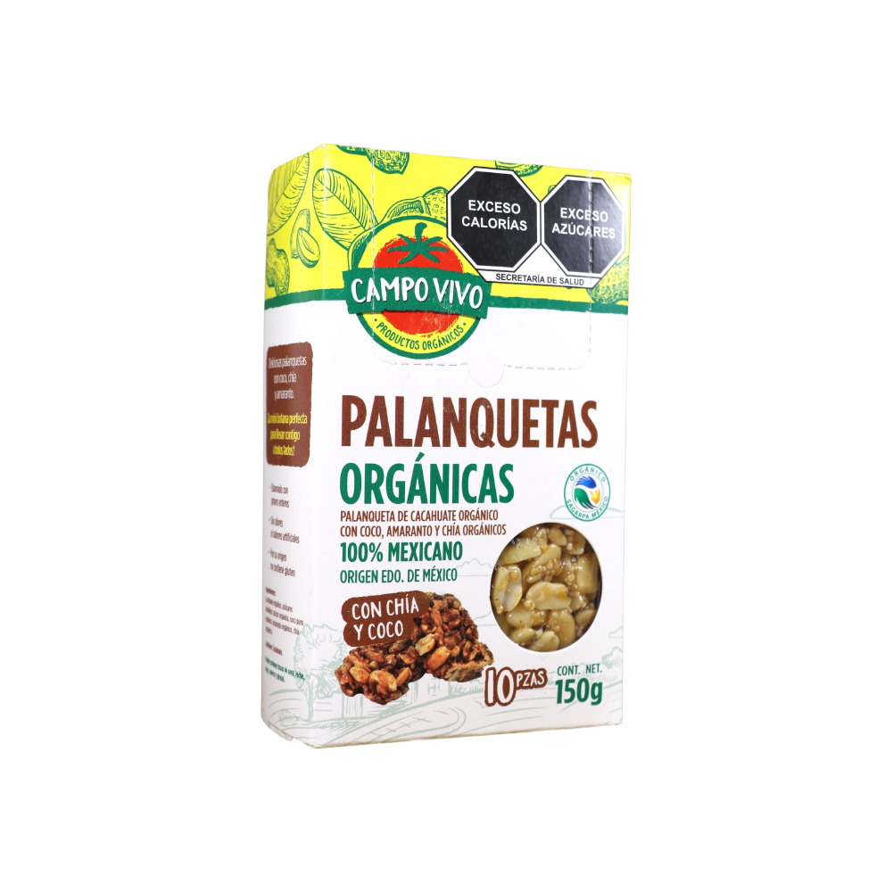 [7502236173396] Palanquetas organicas 150 g (Campo Vivo)