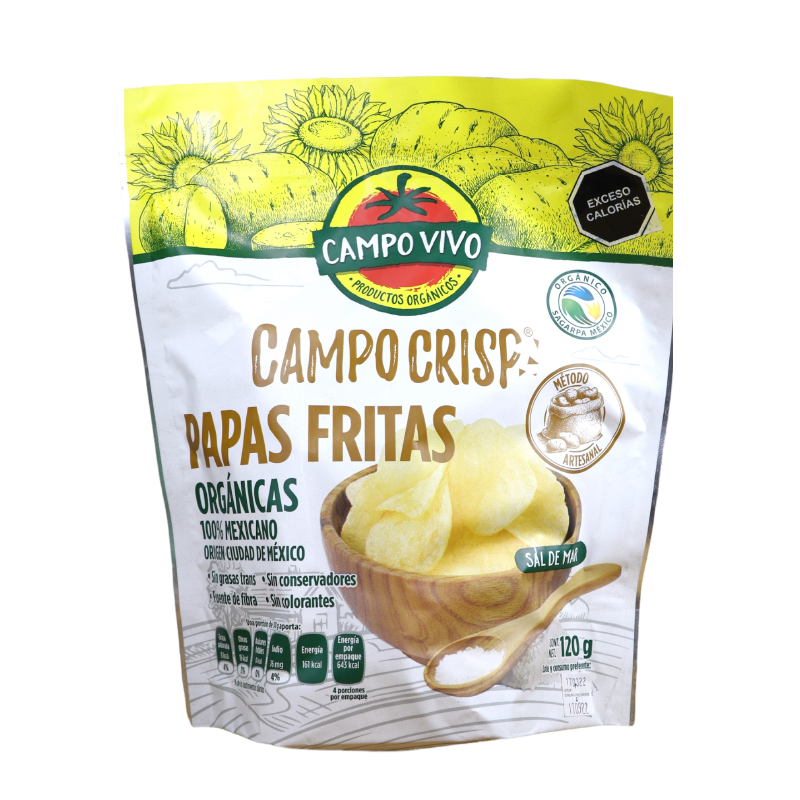 Papas fritas organicas 120 g (Campo Vivo)