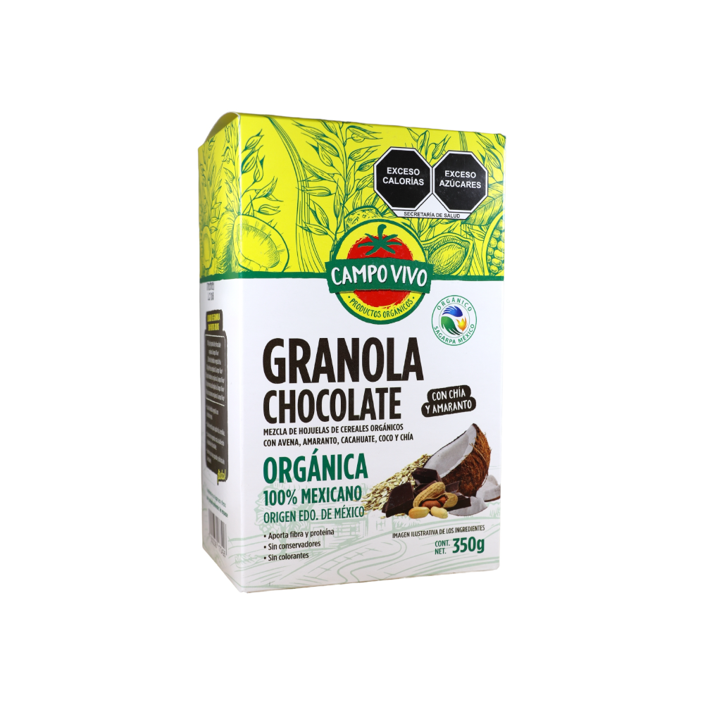 [7502236173426] Granola organica chocolate 350 g (Campo Vivo)