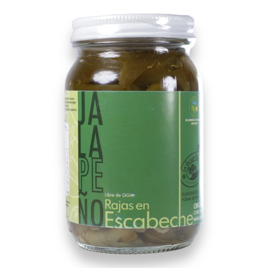 [723707897055] Chiles jalapenos en escabeche 367g (La Cocina Verde)