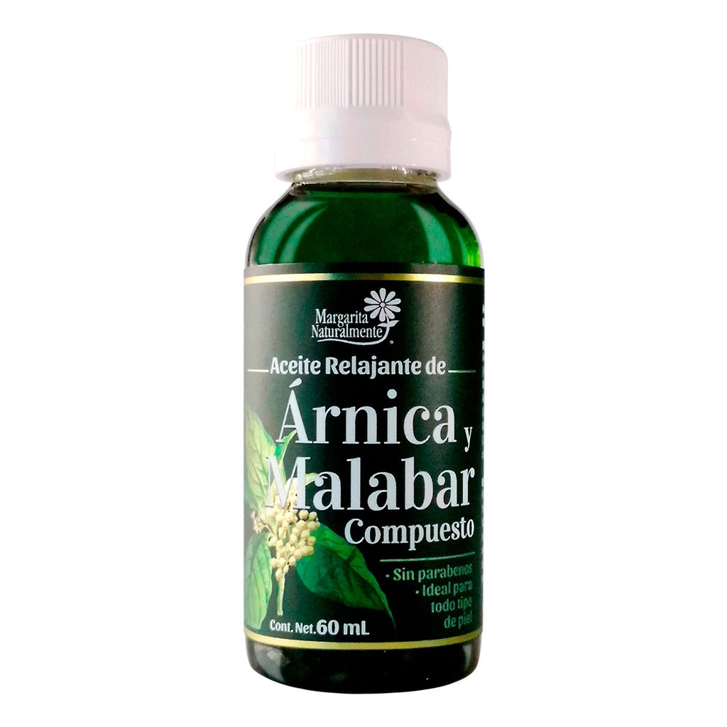 [7503015365346] Aceite Compuesto de Malabar y Árnica 60 ml Margarita Naturalmente