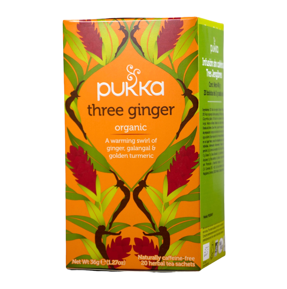 [5065000523145] Té Three Ginger org 20 bolsas 40g (Pukka)