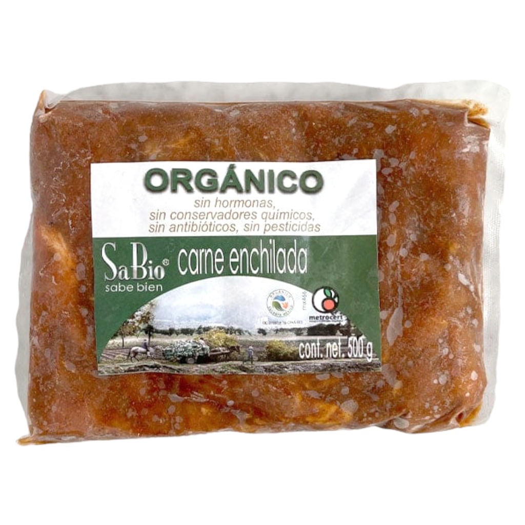 Carne enchilada organica 500g (sabio)