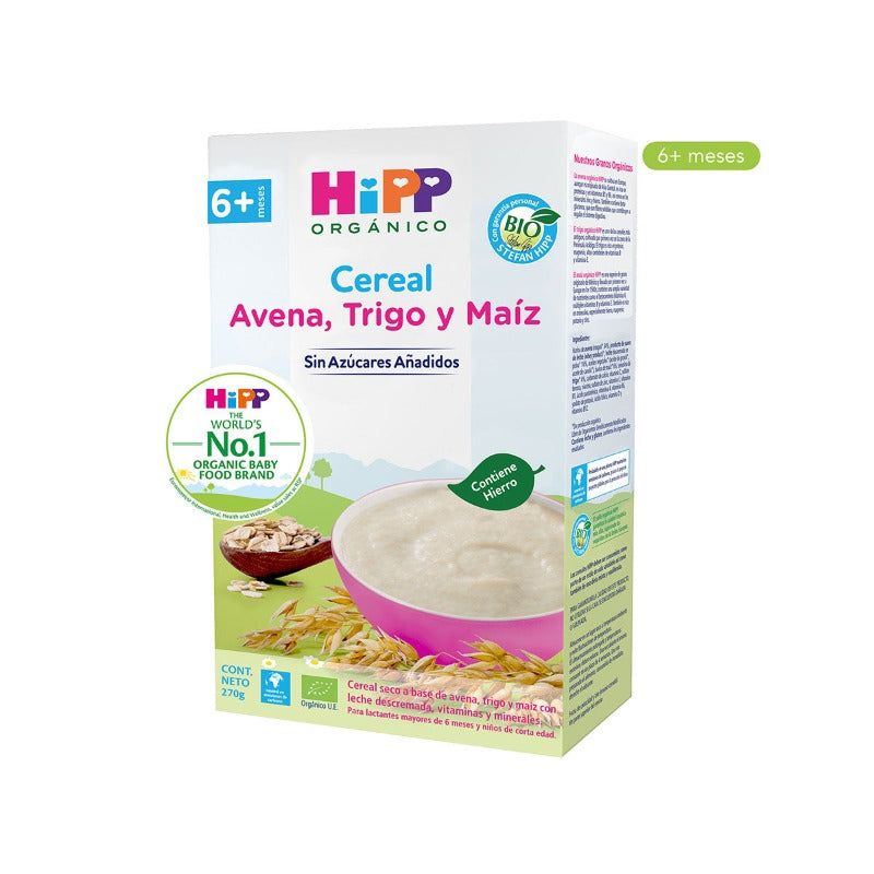 Cereal de Avena Trigo y Maiz Organico 270g (HiPP)