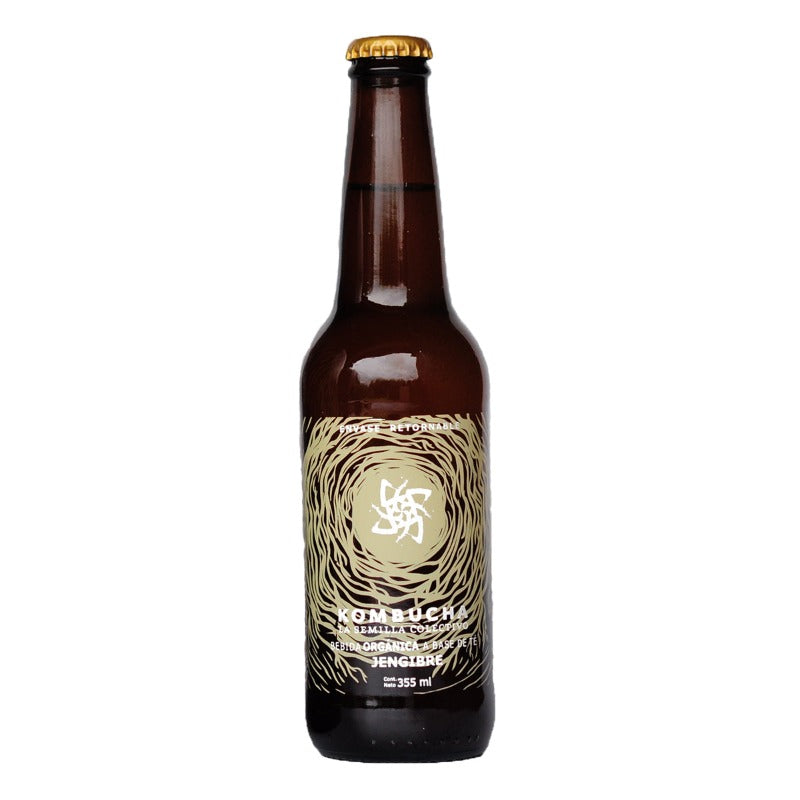 Té Kombucha de Jengibre 355ml La Semilla Colectivo