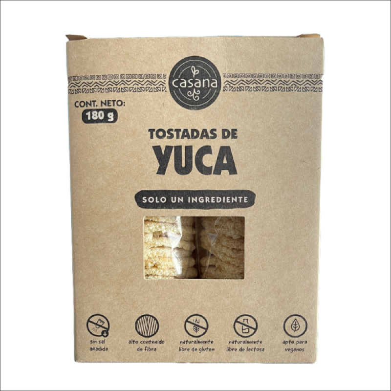 Tostadas de yuca 180g org (Casana foods)