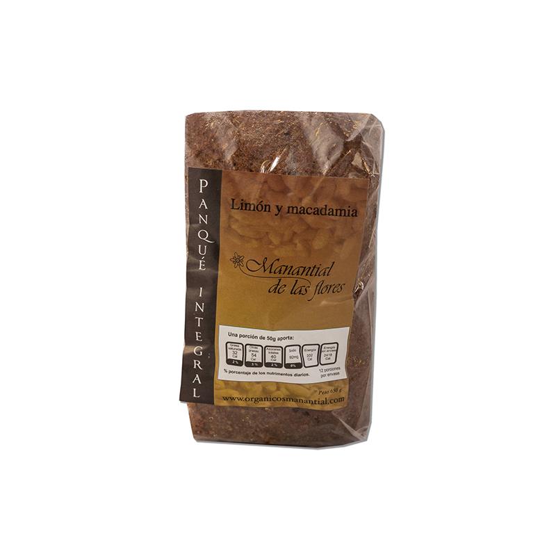 Panque Integral Limon y Macadamia 650 g (Manantial)
