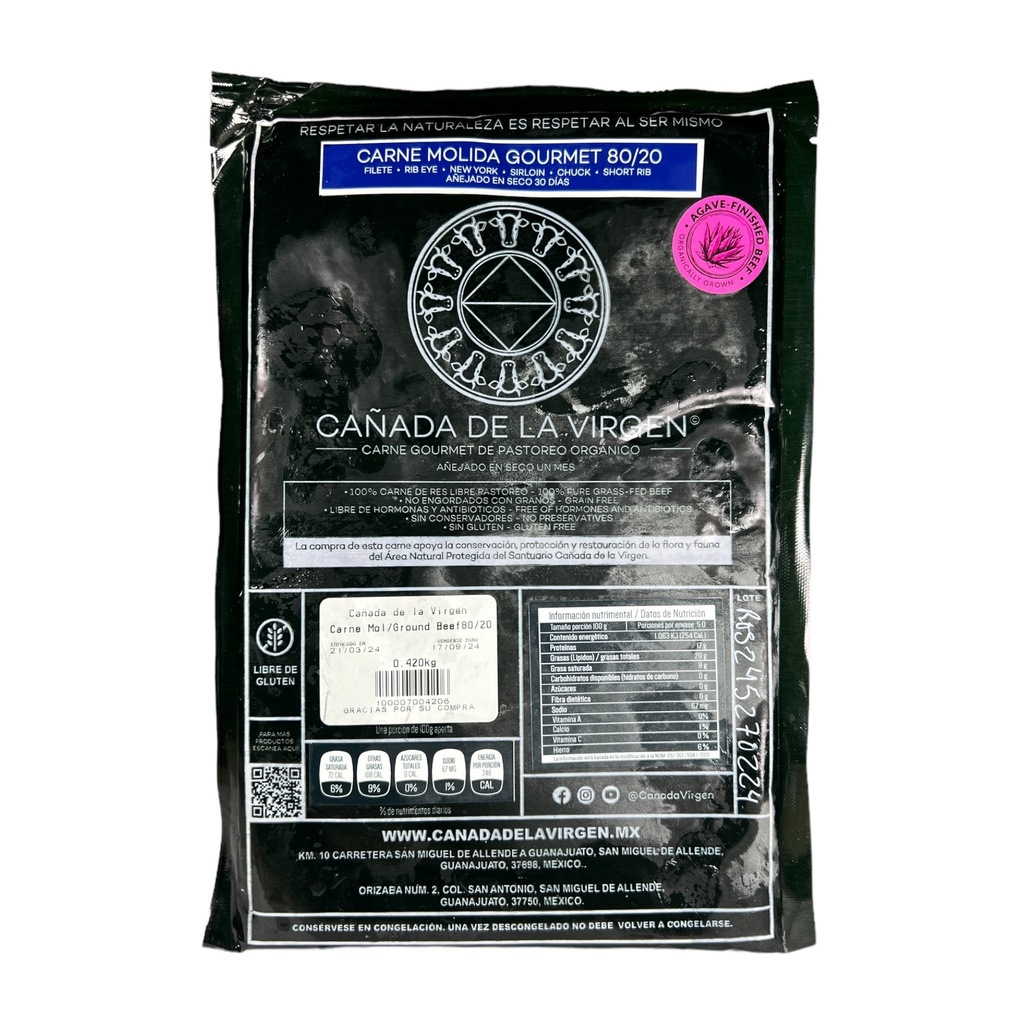 Carne molida 80/20 k (Canada de la virgen)