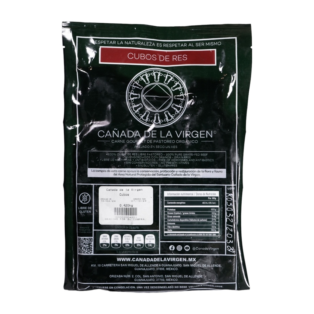 Cubos de res k (Canada de la virgen)