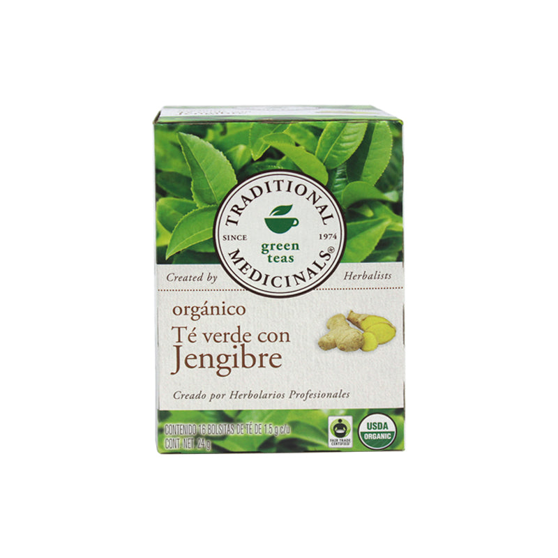 [032917002815] Te verde organico con jengibre 24g (Traditional medicinals)