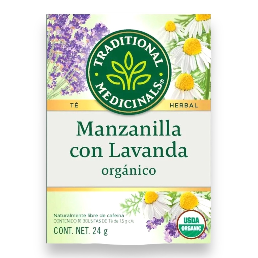 Te Manzanilla con Lavanda Org 24G (Traditional Medicinals)