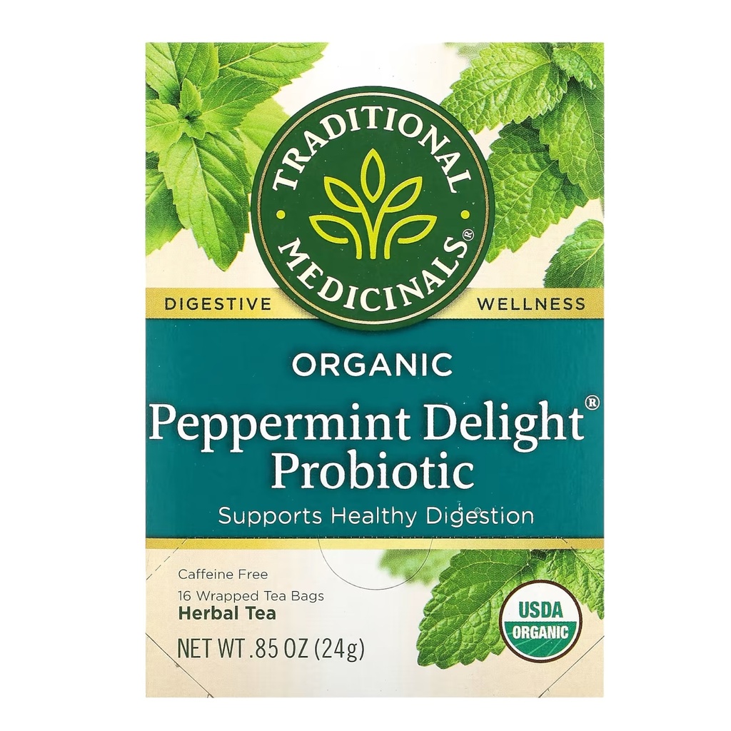 Te de Menta con Probióticos Org 24 g (Traditional Medicinals)