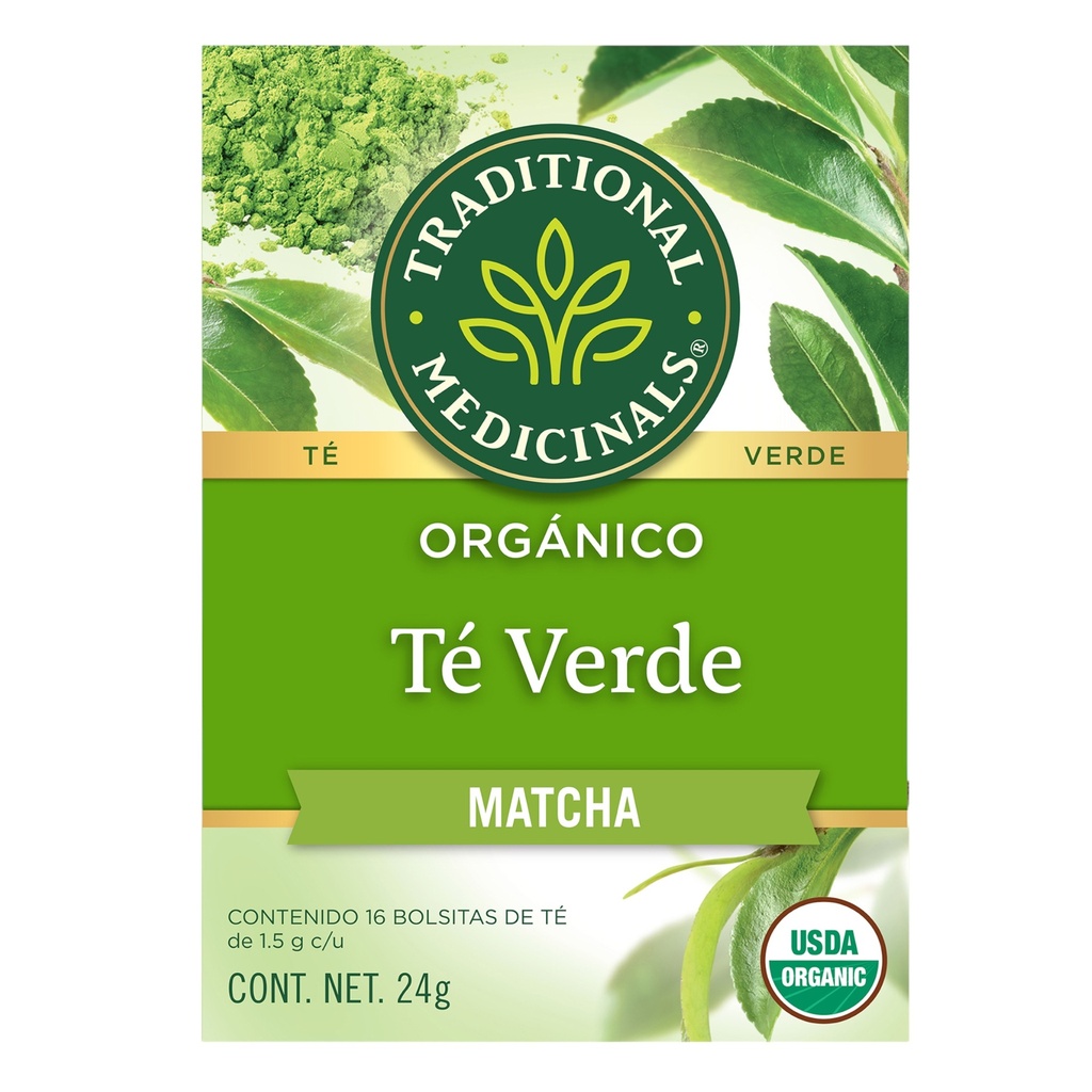 [032917002952] Te Verde Organico C/Matcha 24 G (Traditional Medicinals)