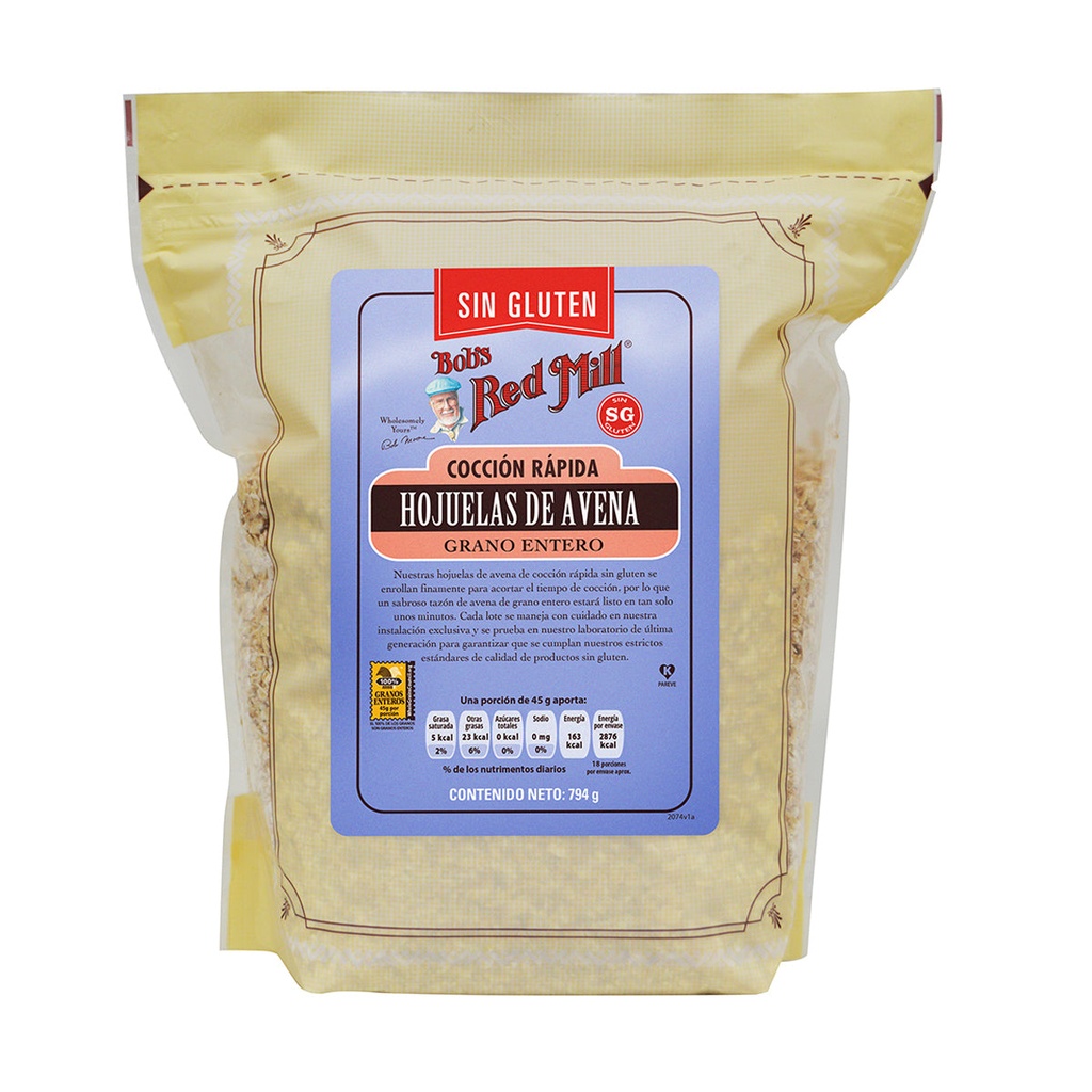 Avena rolada de rápida cocción Gluten Free 794g (Bob ’s Red Mill)