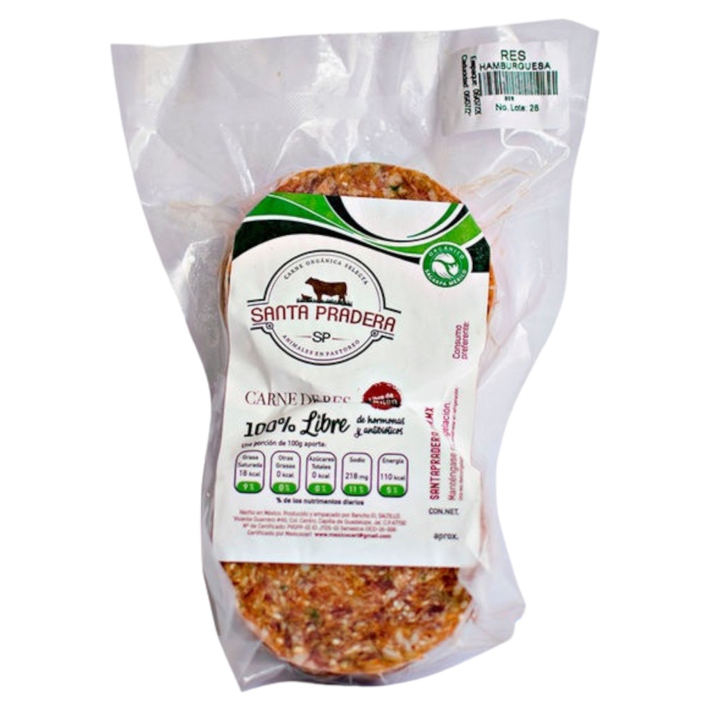 [HAMBURGUESARES] Hamburguesa de Res 4Pz (Santa Pradera)
