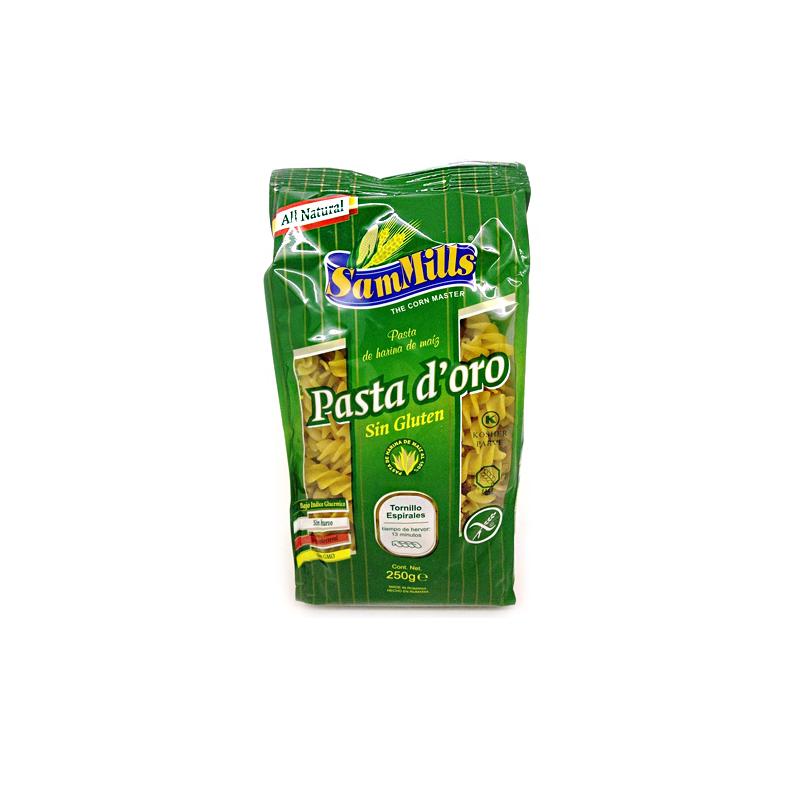 Pasta Tipo Tornillo de Maíz Sin Gluten 250g Sam Mills