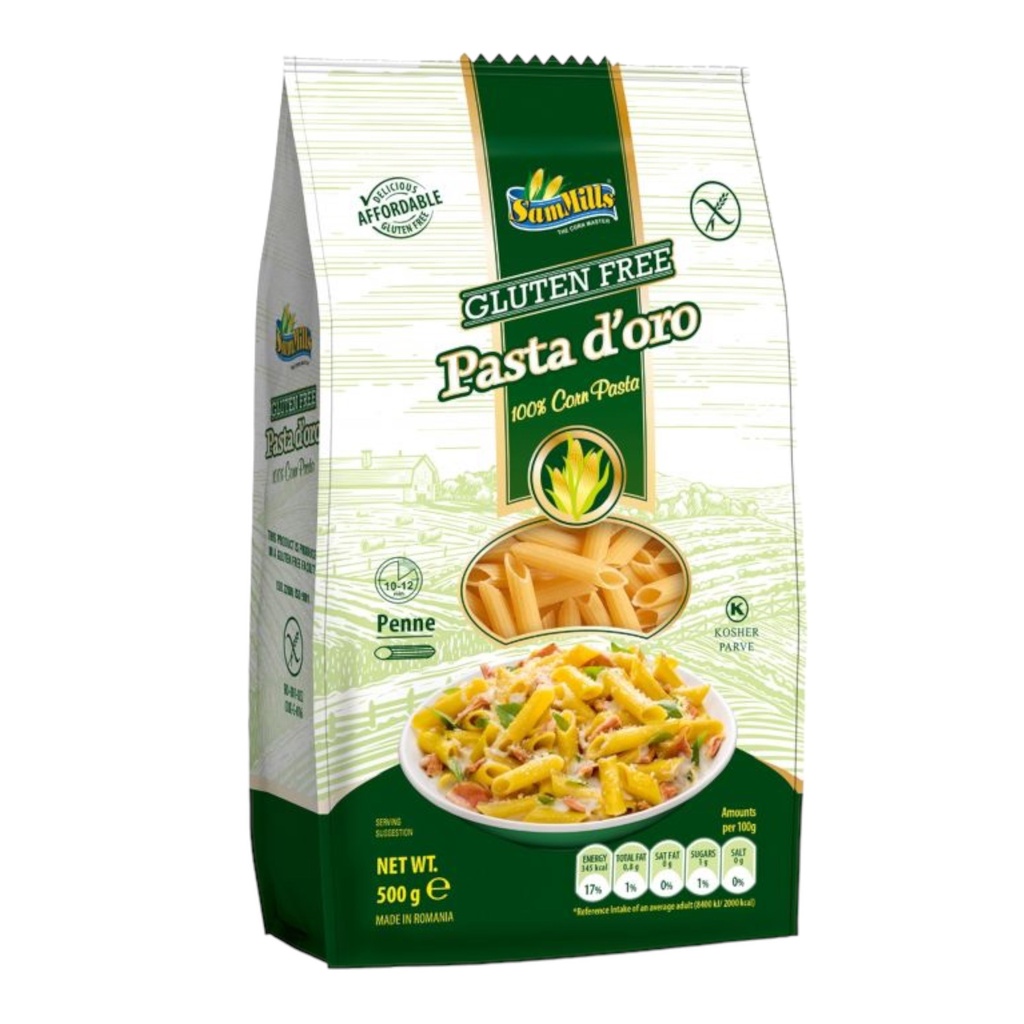 Pasta Pluma Rallada Sin Gluten 500g Sam Mills Pasta