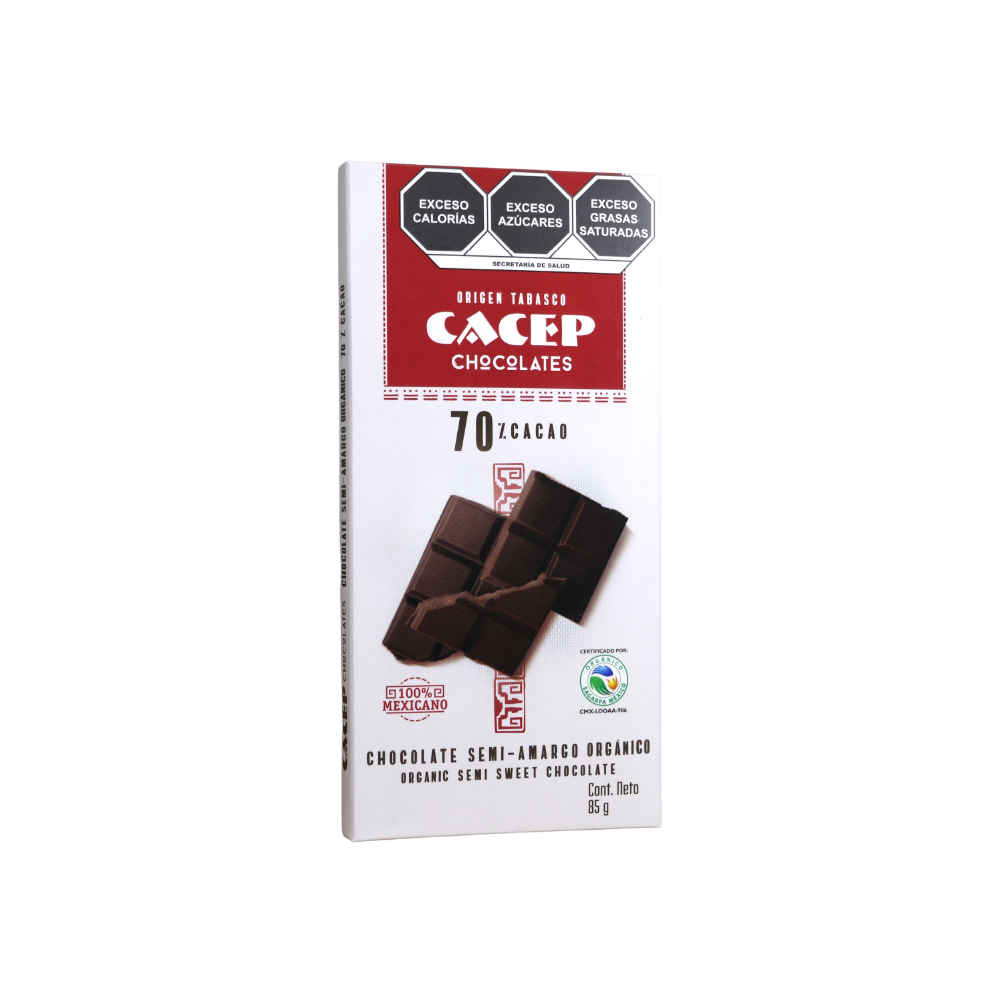 [674896000743] Barra de Chocolate 70% Cacao 85 G (Cacep)