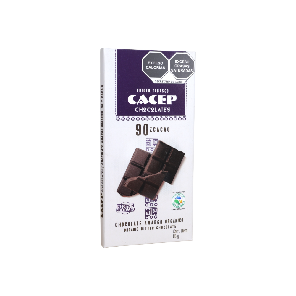 Barra de Chocolate 90% Cacao 85 G (Cacep)