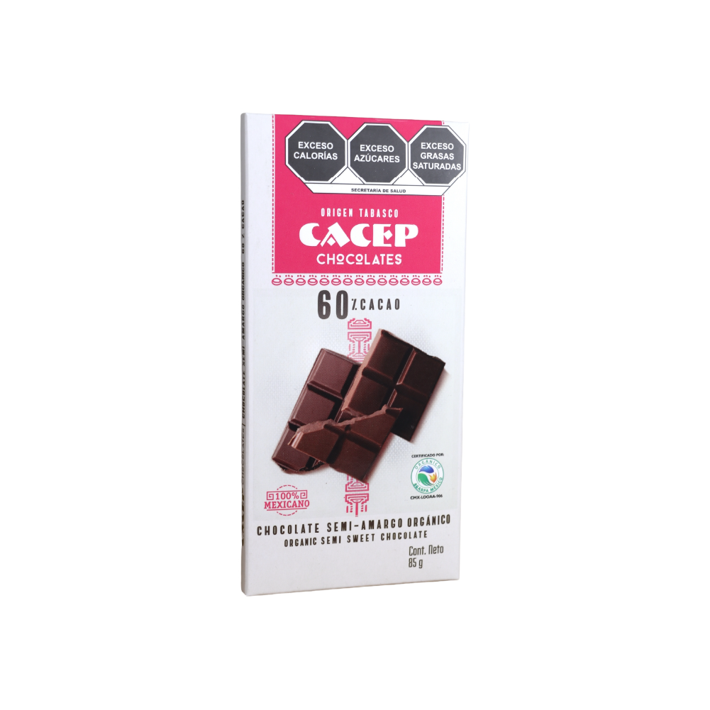 Barra de Chocolate 60% Cacao 85 G (Cacep)