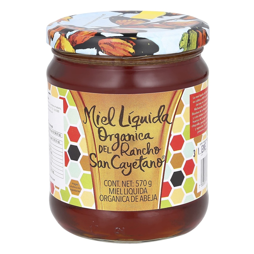 [7503007745170] Miel Líquida Orgánica 570 g San Cayetano