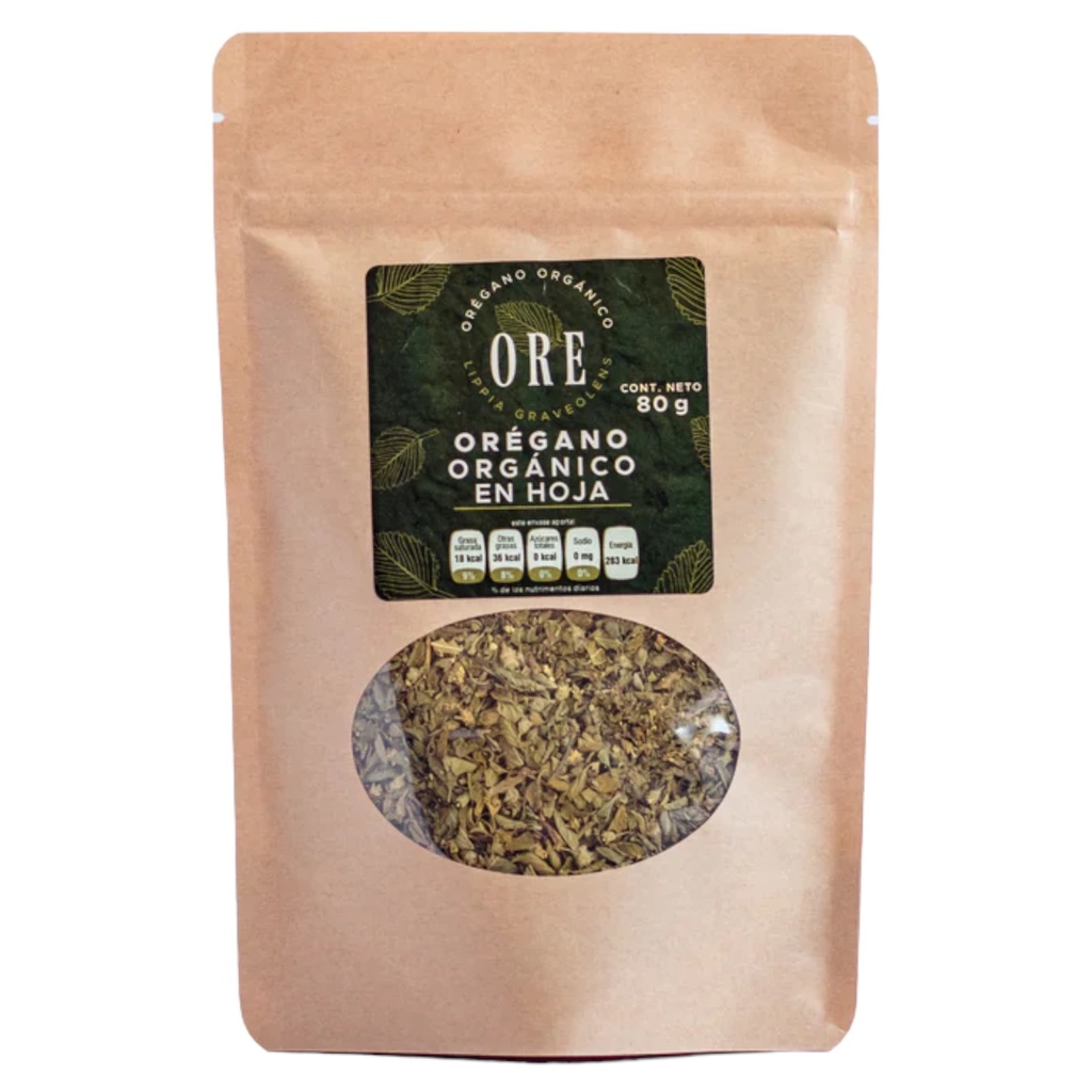 Oregano Organico En Hoja 80G (ORE)