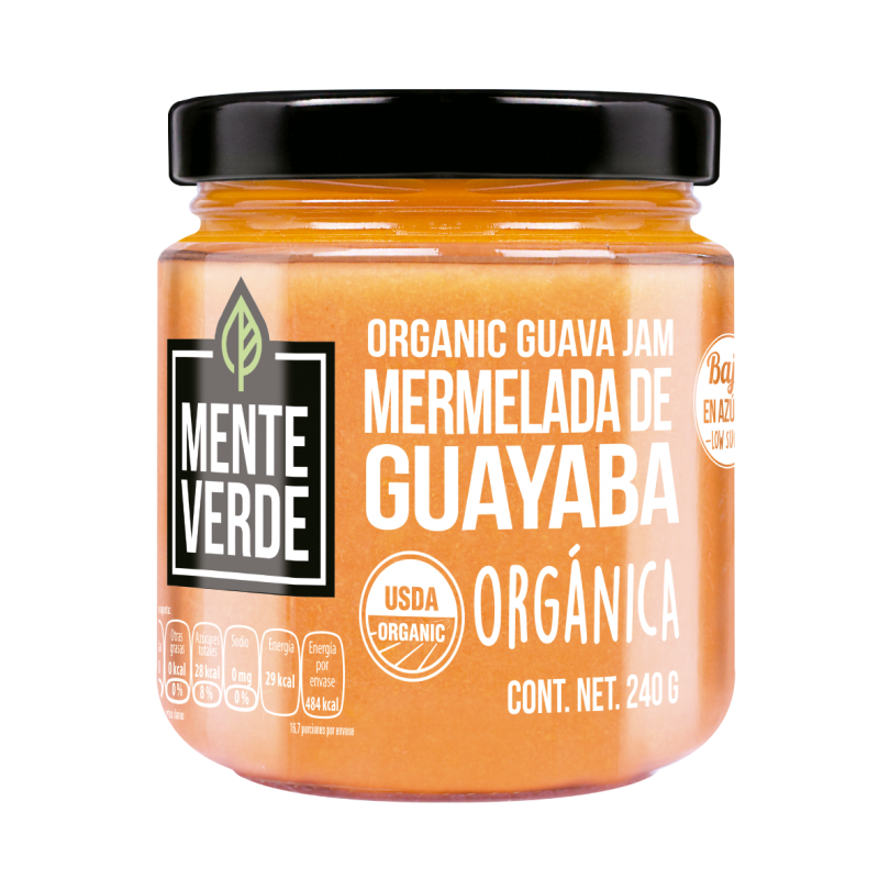 Mermelada de Guayaba Orgánica 240 g Mente Verde