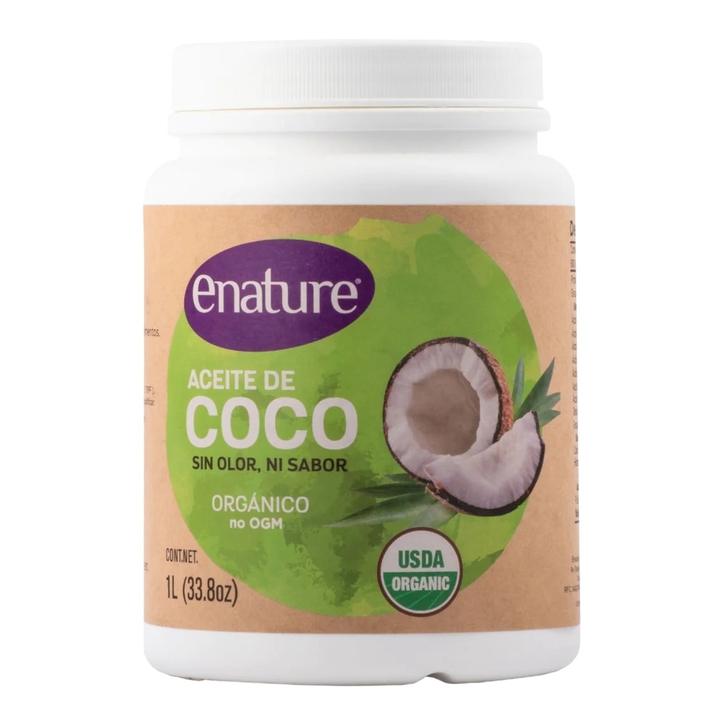 Aceite de Coco sin Olor ni Sabor Orgánico 1L Enature