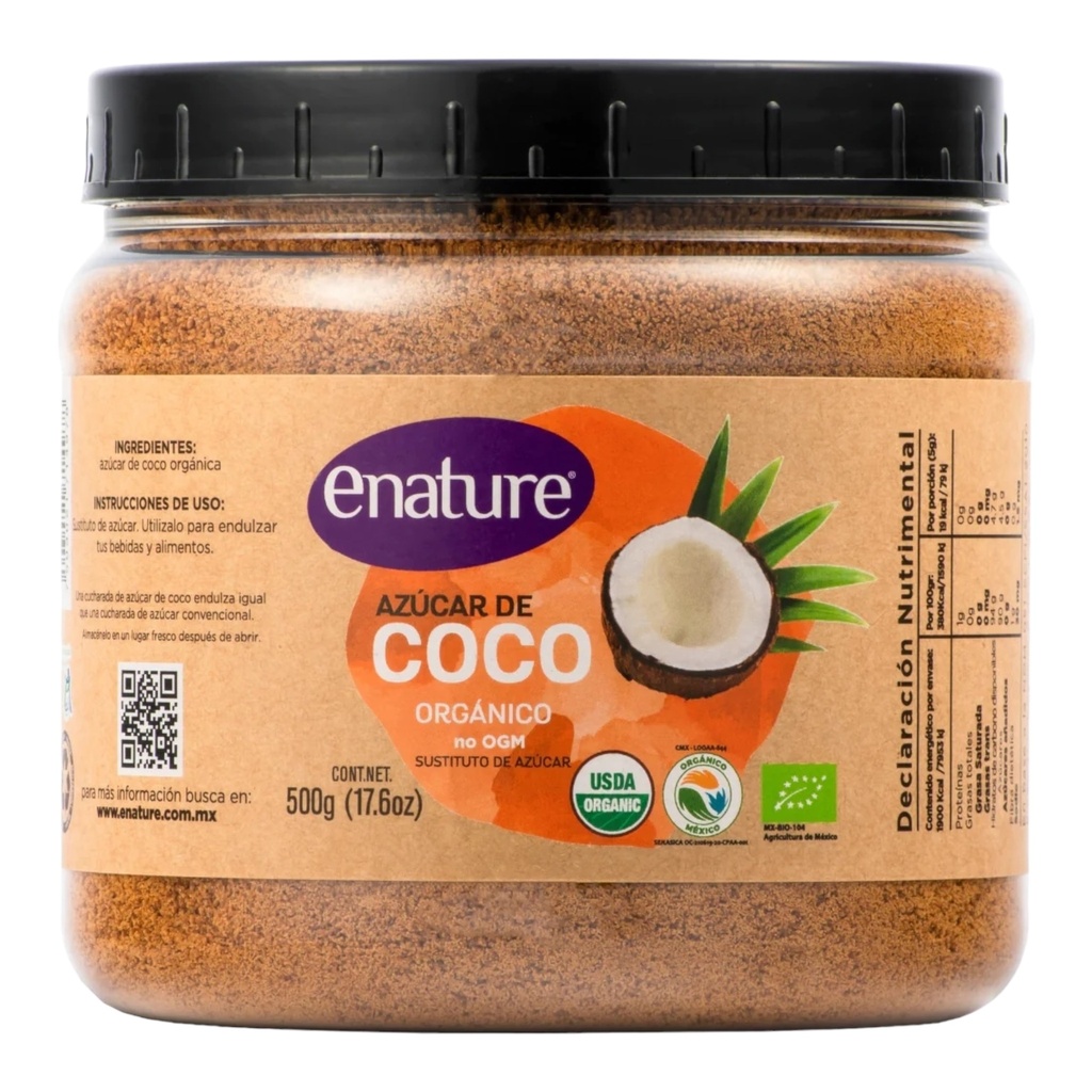 Azúcar de Palma de Coco Orgánica 500 g Enature