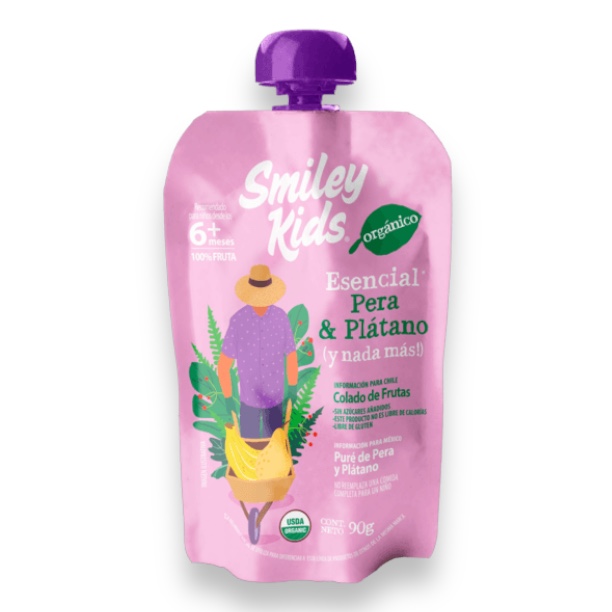 Pure Pera+Platano 90 G (Smiley Kids)