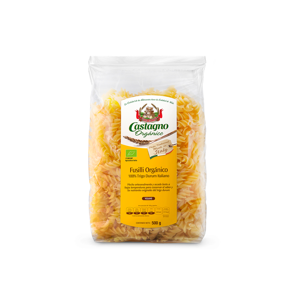 Pasta de Trigo Duro Fusilli 500 G (Castagno)