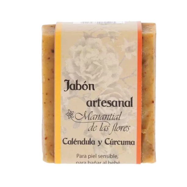 Jabón de Cúrcuma y Caléndula 90 g (Manantial de las Flores)