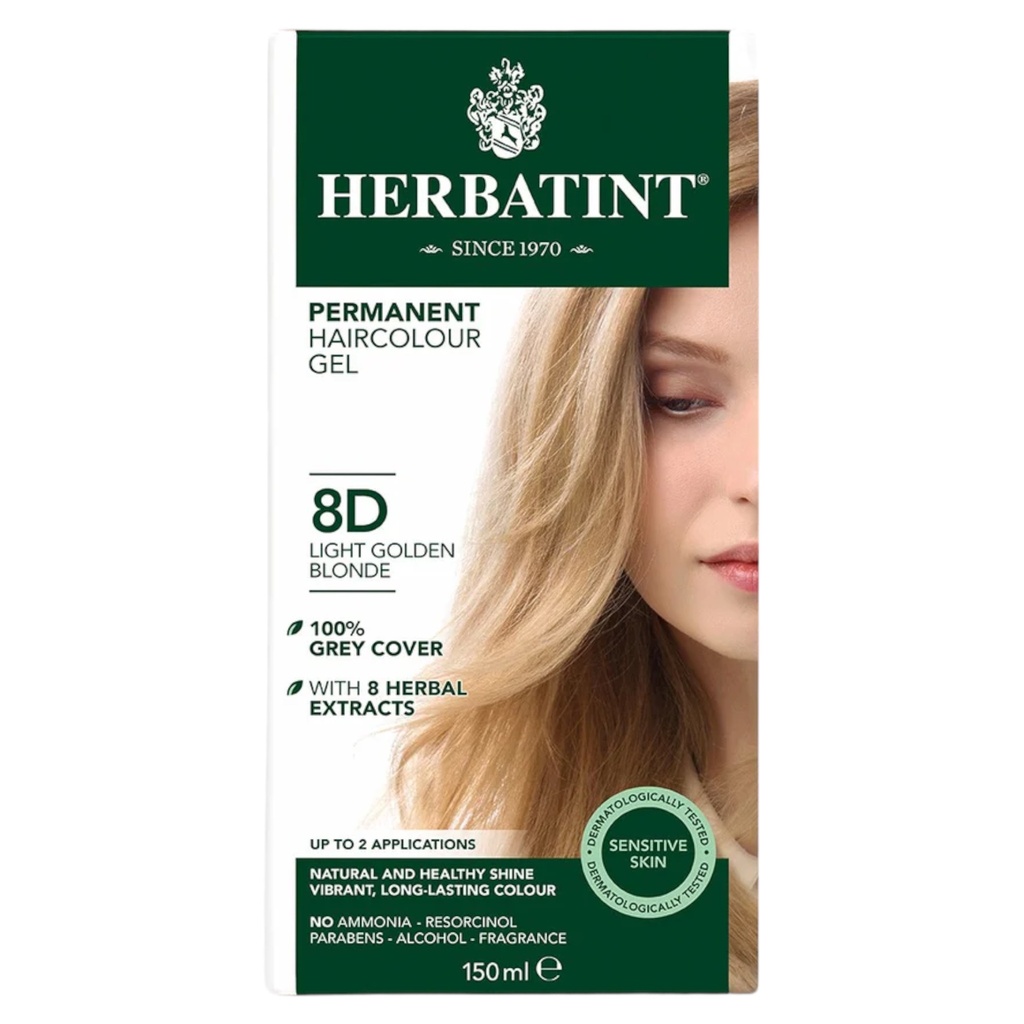 Tinte herbal Rubio Claro Dorado 8D 135ml (Herbatint)