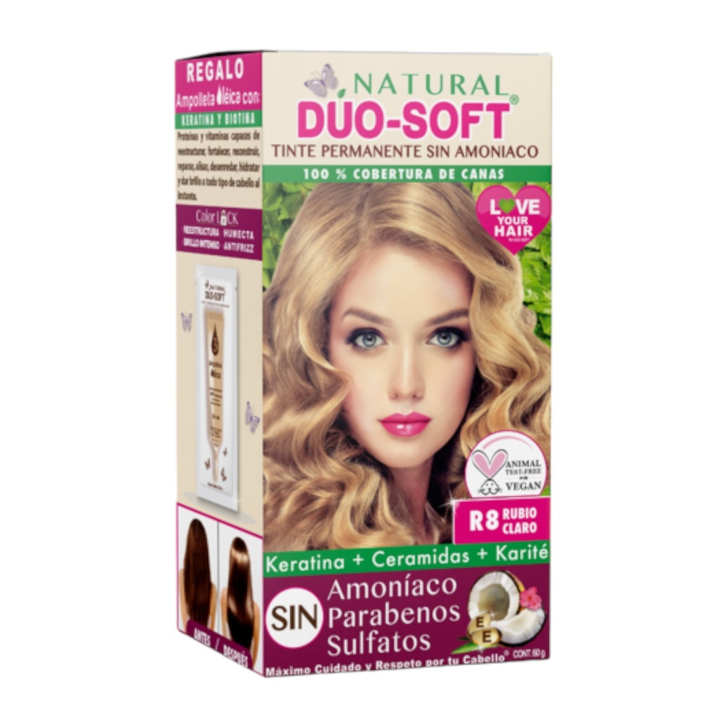 Tinte R8 Rubio Claro 60gr (natural duo soft)