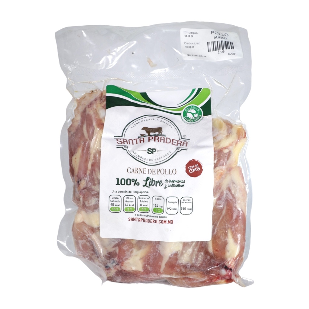 Muslo de pollo Org 600 g (Santa Pradera)