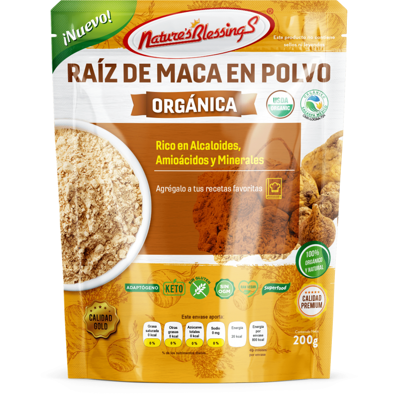 Raiz de Maca en Polvo Org 200g (Natures Blessings)