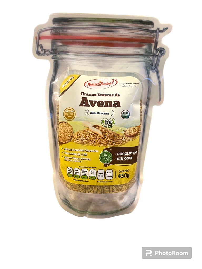 Granos Enteros de Avena Org 450g (Natures Blessings)
