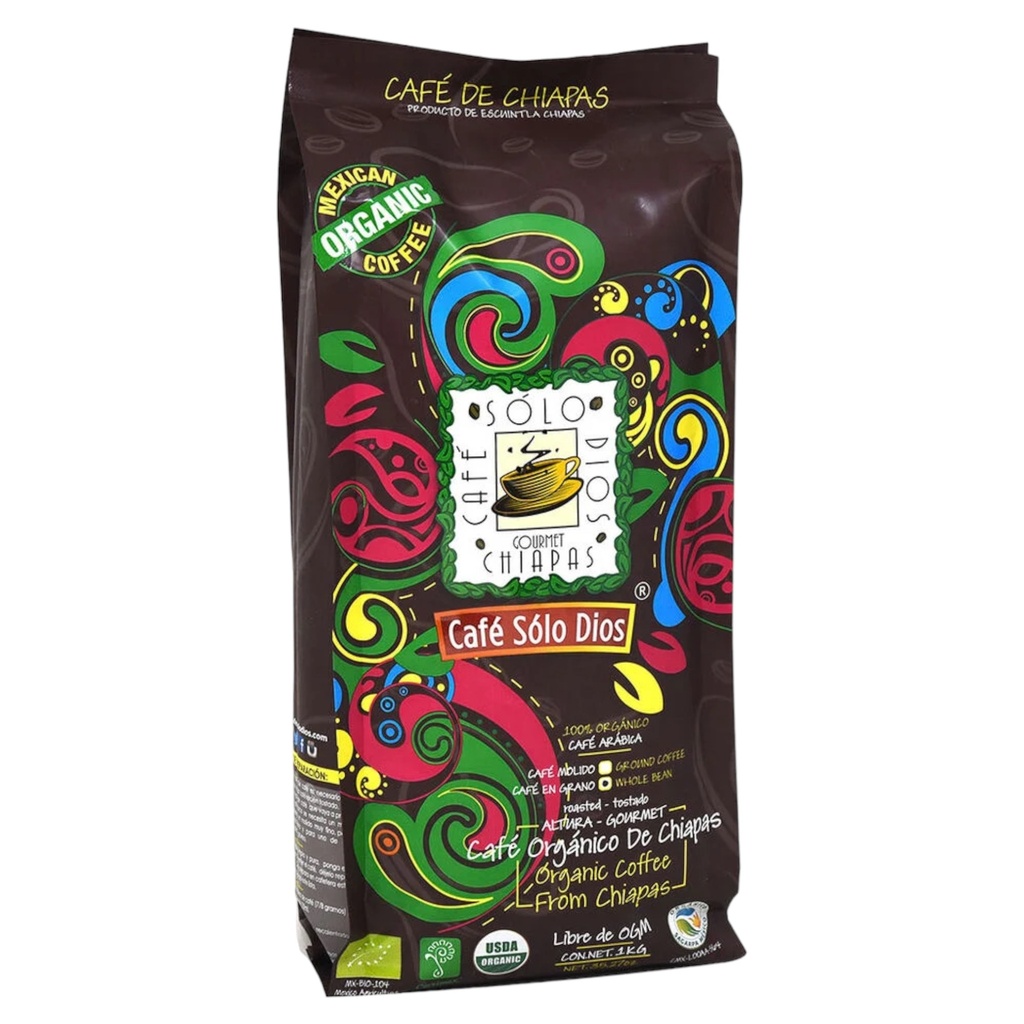 Cafe Organico en Grano 1 Kg (Solo Dios)