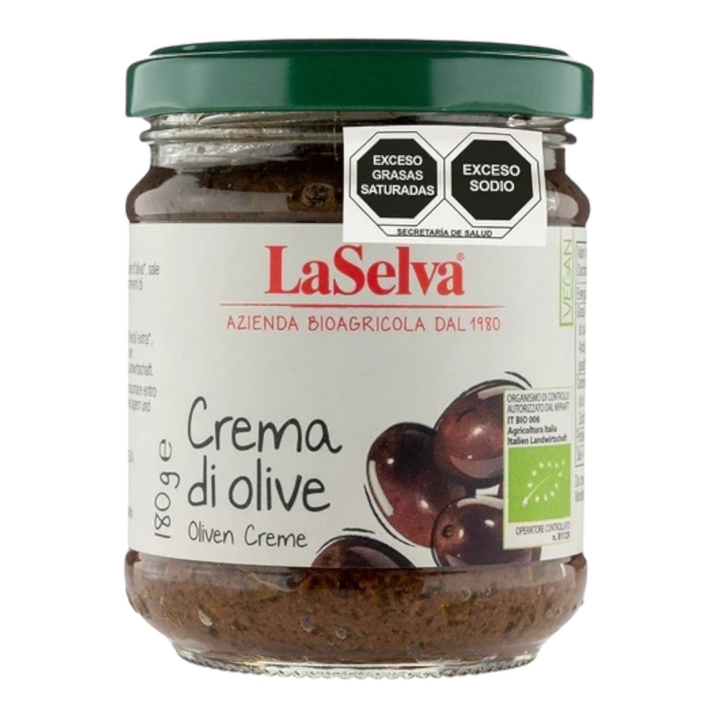 Pasta de Aceitunas Negras Org 180 g (La Selva)