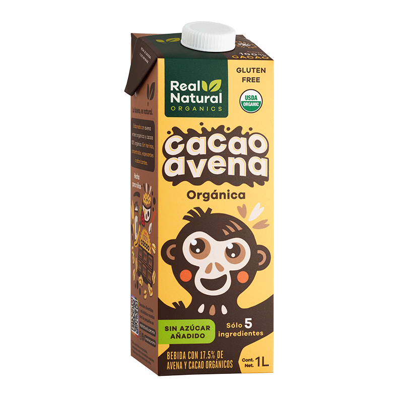 Bebida de Avena con Cacao Organico GF 1 L (Real Natural)