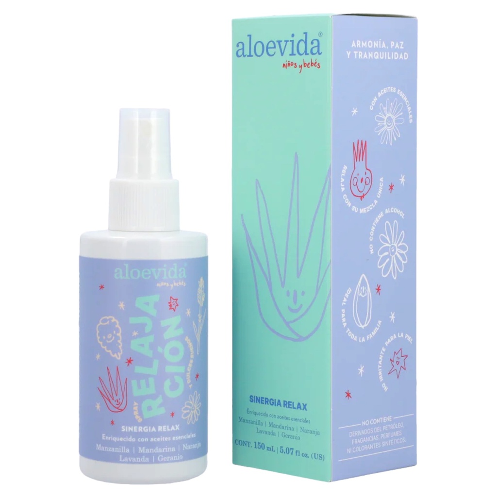 Spray Relajacion y Dulces Sueños 150 ml (Aloe Vida)